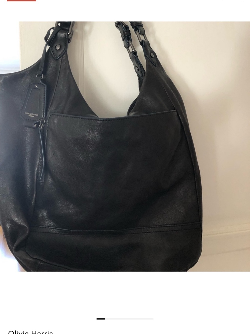 Olivia Harris Black Leather Shoulder bag
